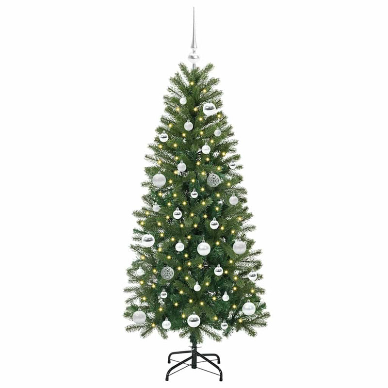 Chargez l'image dans la visionneuse de la galerie, Vidaxl kunstkerstboom met 150 led met standaard groen 150 cm pe en pvc