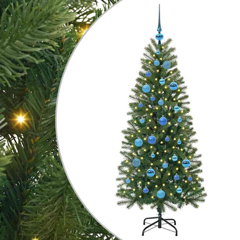 Chargez l'image dans la visionneuse de la galerie, Vidaxl kunstkerstboom met 150 led met standaard groen 150 cm pe en pvc