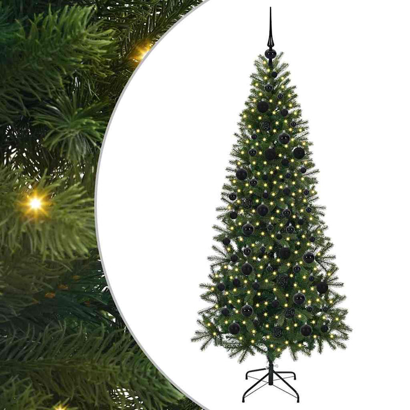 Afbeelding laden in galerijviewer, Vidaxl kunstkerstboom met 300 led met standaard groen 180 cm pe en pvc