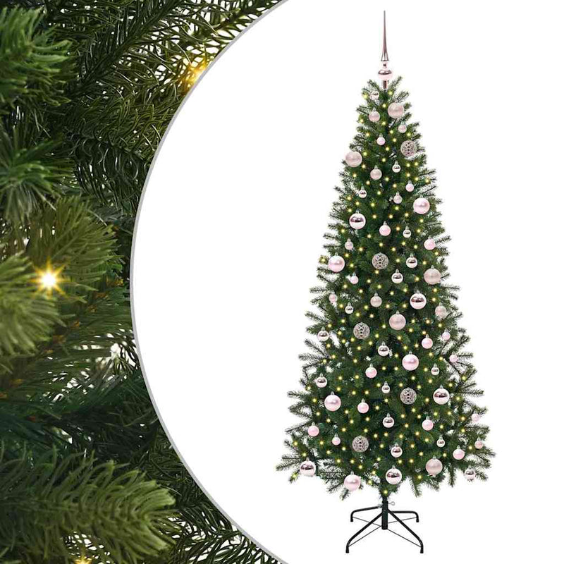Chargez l'image dans la visionneuse de la galerie, Vidaxl kunstkerstboom met 300 led met standaard groen 180 cm pe en pvc