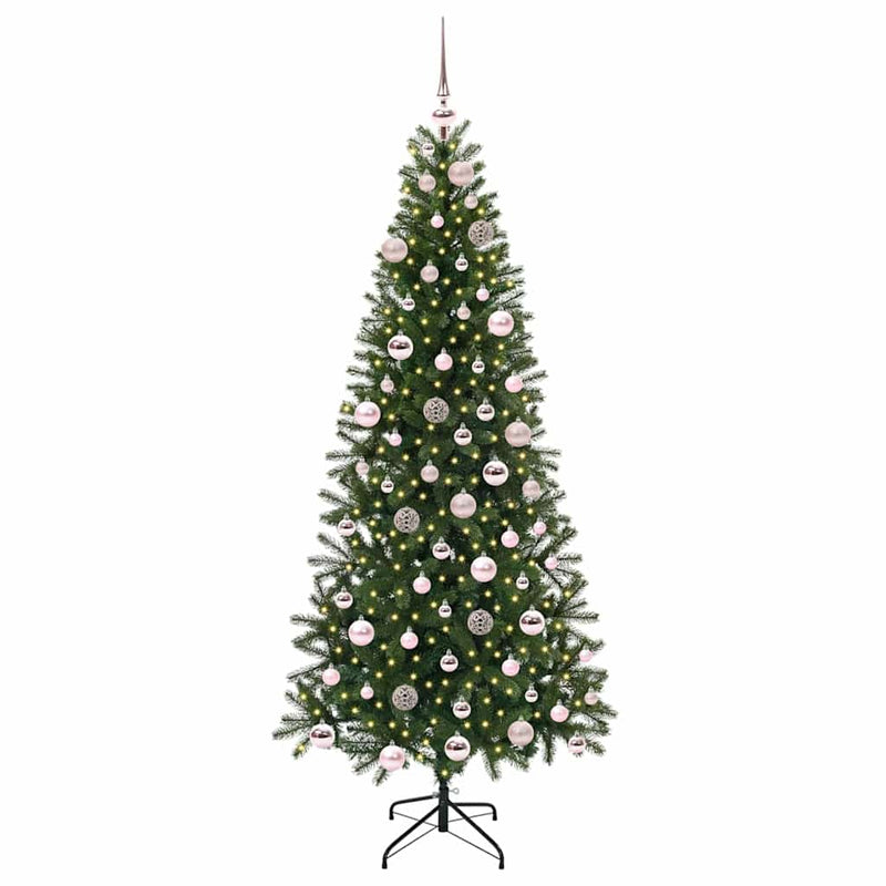 Chargez l'image dans la visionneuse de la galerie, Vidaxl kunstkerstboom met 300 led met standaard groen 180 cm pe en pvc