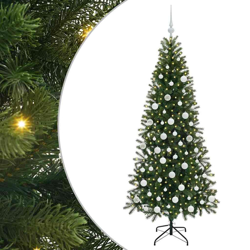 Afbeelding laden in galerijviewer, Vidaxl kunstkerstboom met 300 led met standaard groen 180 cm pe en pvc