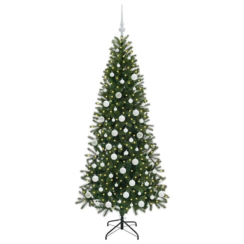Afbeelding laden in galerijviewer, Vidaxl kunstkerstboom met 300 led met standaard groen 180 cm pe en pvc