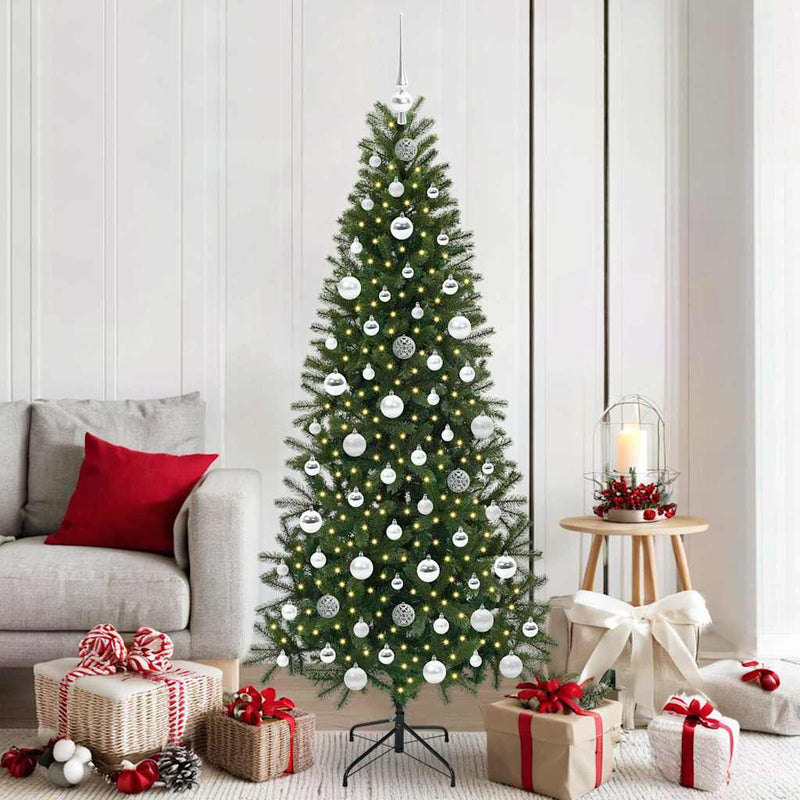 Afbeelding laden in galerijviewer, Vidaxl kunstkerstboom met 300 led met standaard groen 180 cm pe en pvc