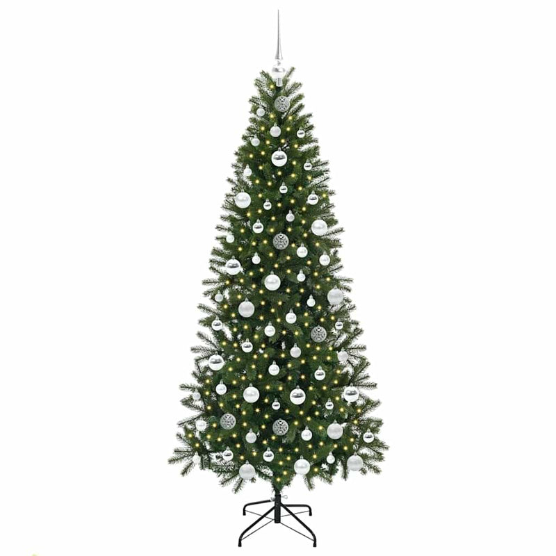 Afbeelding laden in galerijviewer, Vidaxl kunstkerstboom met 300 led met standaard groen 180 cm pe en pvc