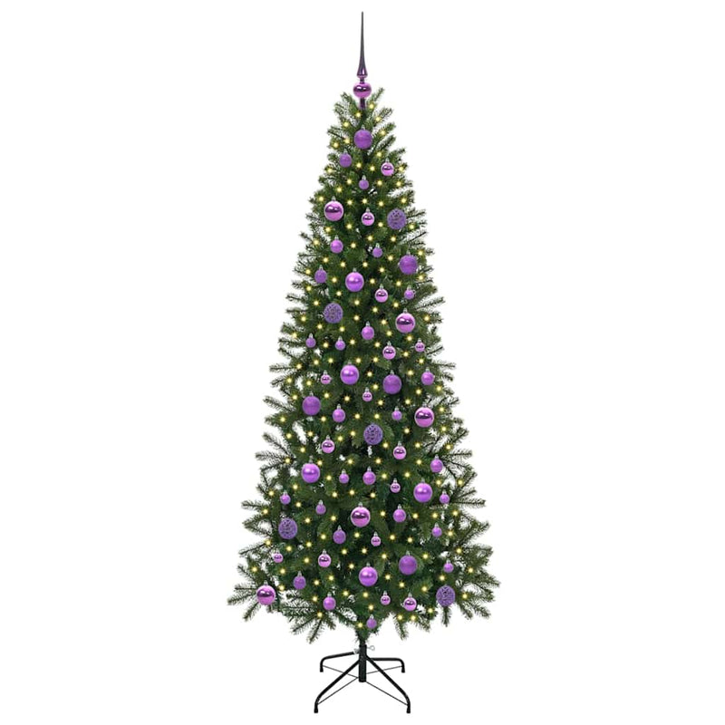 Afbeelding laden in galerijviewer, Vidaxl kunstkerstboom met 300 led met standaard groen 180 cm pe en pvc