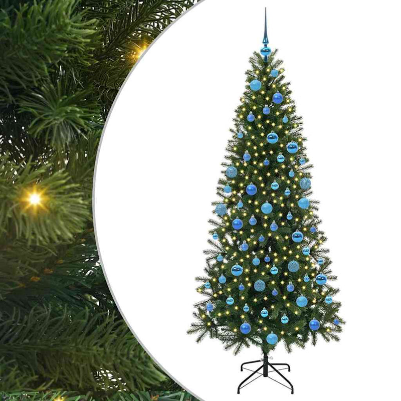 Afbeelding laden in galerijviewer, Vidaxl kunstkerstboom met 300 led met standaard groen 180 cm pe en pvc
