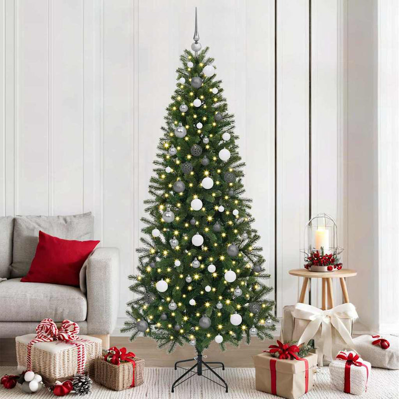 ギャラリービューアに画像をロードする, Vidaxl kunstkerstboom met 300 led met standaard groen 210 cm pe en pvc