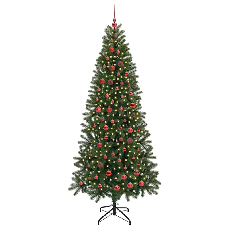 Afbeelding laden in galerijviewer, Vidaxl kunstkerstboom met 300 led met standaard groen 210 cm pe en pvc