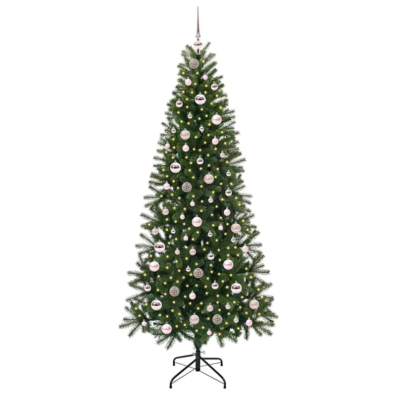 Afbeelding laden in galerijviewer, Vidaxl kunstkerstboom met 300 led met standaard groen 210 cm pe en pvc