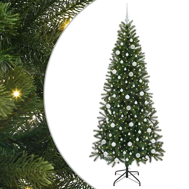 Afbeelding laden in galerijviewer, Vidaxl kunstkerstboom met 300 led met standaard groen 210 cm pe en pvc