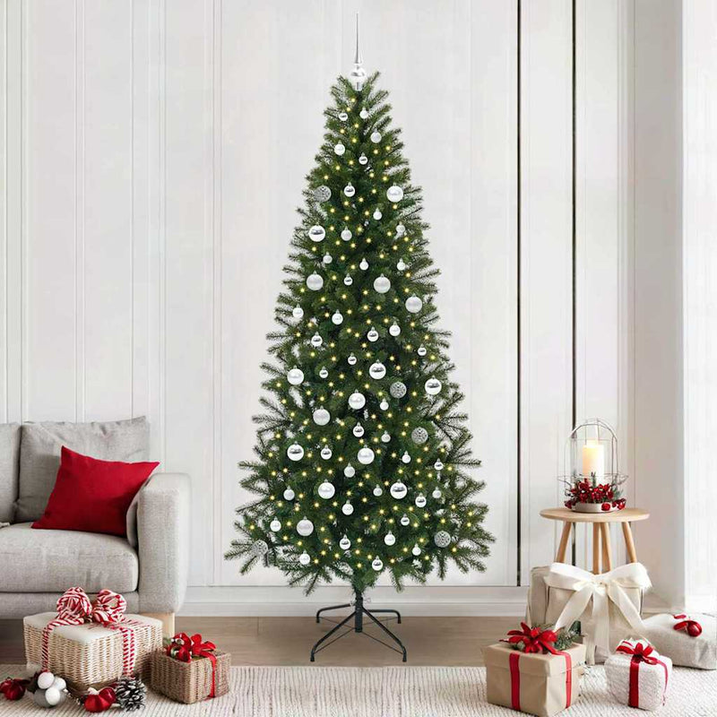 Afbeelding laden in galerijviewer, Vidaxl kunstkerstboom met 300 led met standaard groen 210 cm pe en pvc