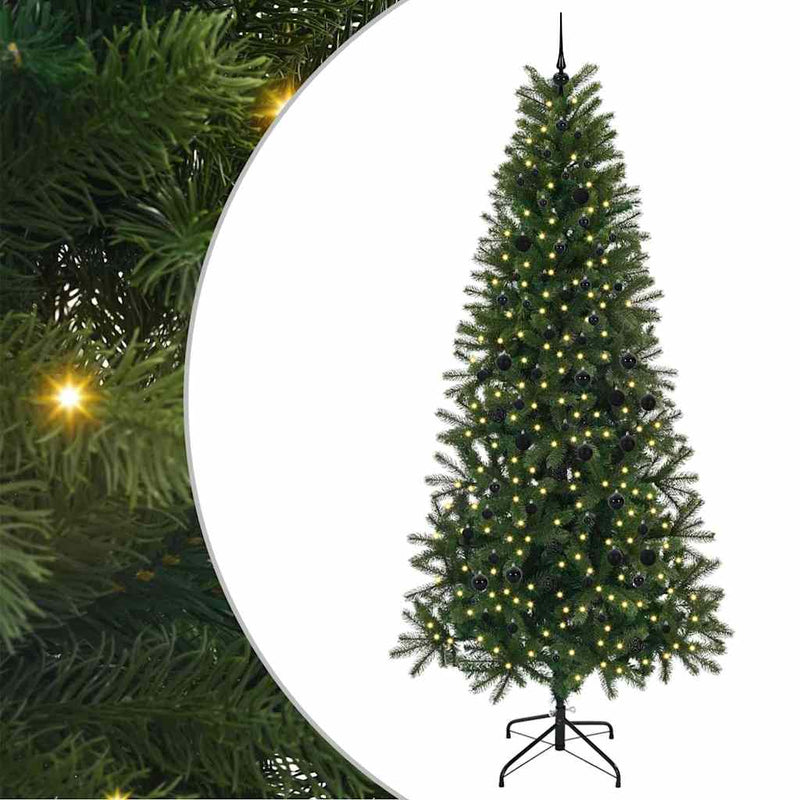 Afbeelding laden in galerijviewer, Vidaxl kunstkerstboom met 300 led met standaard groen 240 cm pe en pvc