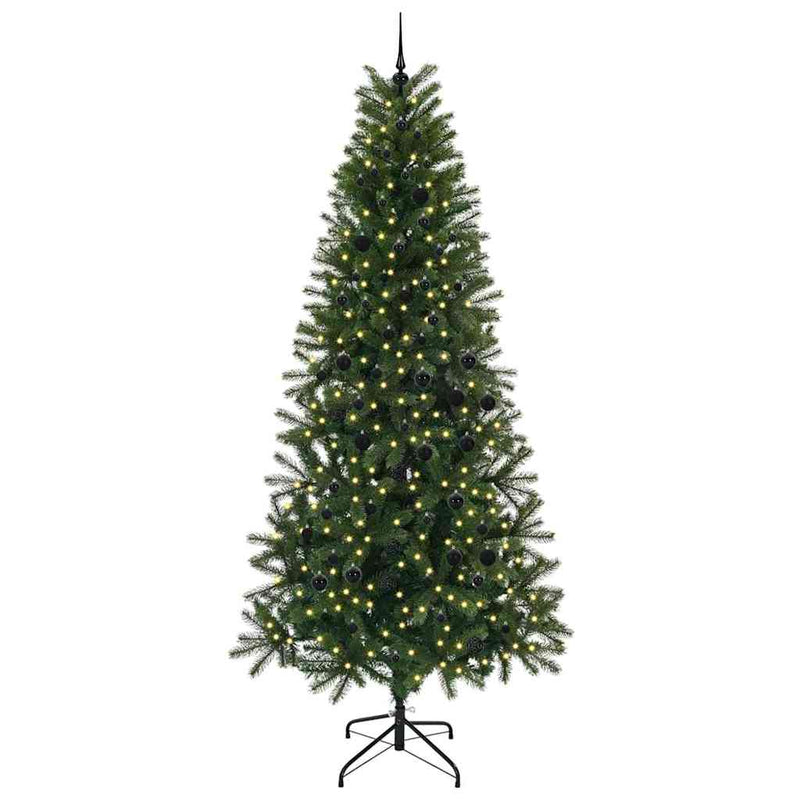 Afbeelding laden in galerijviewer, Vidaxl kunstkerstboom met 300 led met standaard groen 240 cm pe en pvc