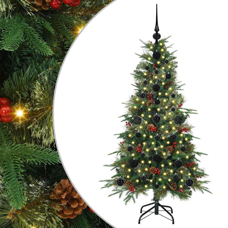 Afbeelding laden in galerijviewer, Vidaxl kunstmatige inklapbare kerstboom groen 120 cm pe en pvc