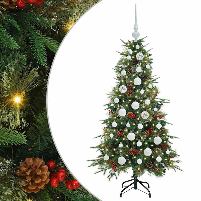 Afbeelding laden in galerijviewer, Vidaxl kunstmatige inklapbare kerstboom groen 120 cm pe en pvc