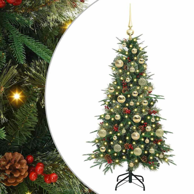 Afbeelding laden in galerijviewer, Vidaxl kunstmatige inklapbare kerstboom groen 120 cm pe en pvc