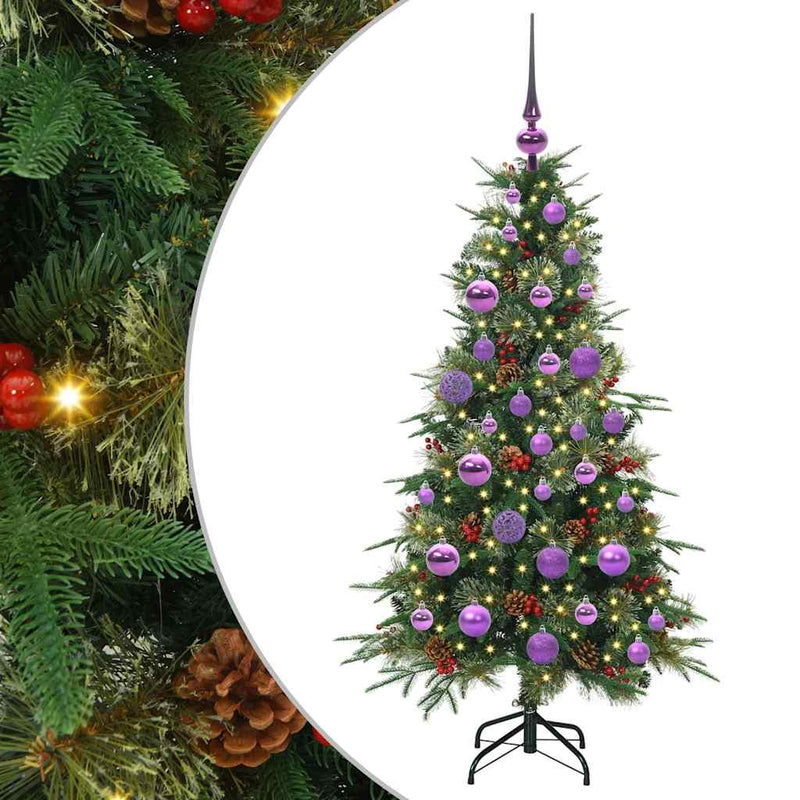 Afbeelding laden in galerijviewer, Vidaxl kunstmatige inklapbare kerstboom groen 120 cm pe en pvc