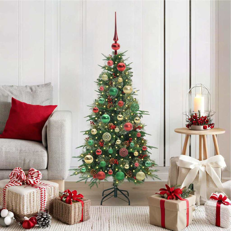 Afbeelding laden in galerijviewer, Vidaxl kunstmatige inklapbare kerstboom groen 120 cm pe en pvc