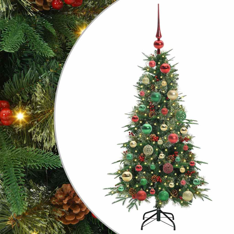 Afbeelding laden in galerijviewer, Vidaxl kunstmatige inklapbare kerstboom groen 120 cm pe en pvc
