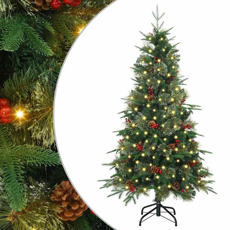 Afbeelding laden in galerijviewer, Vidaxl kunstmatige inklapbare kerstboom groen 150 cm pe en pvc