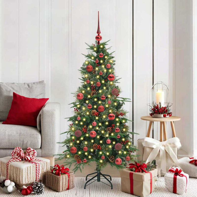 Afbeelding laden in galerijviewer, Vidaxl kunstmatige inklapbare kerstboom groen 150 cm pe en pvc