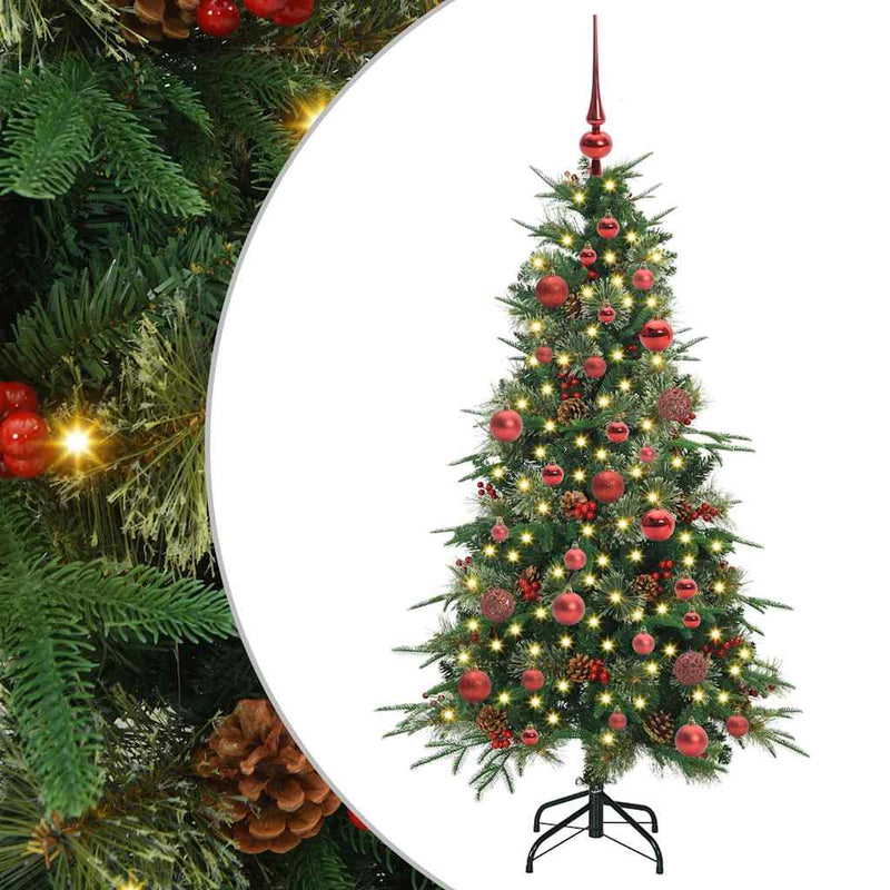 Afbeelding laden in galerijviewer, Vidaxl kunstmatige inklapbare kerstboom groen 150 cm pe en pvc