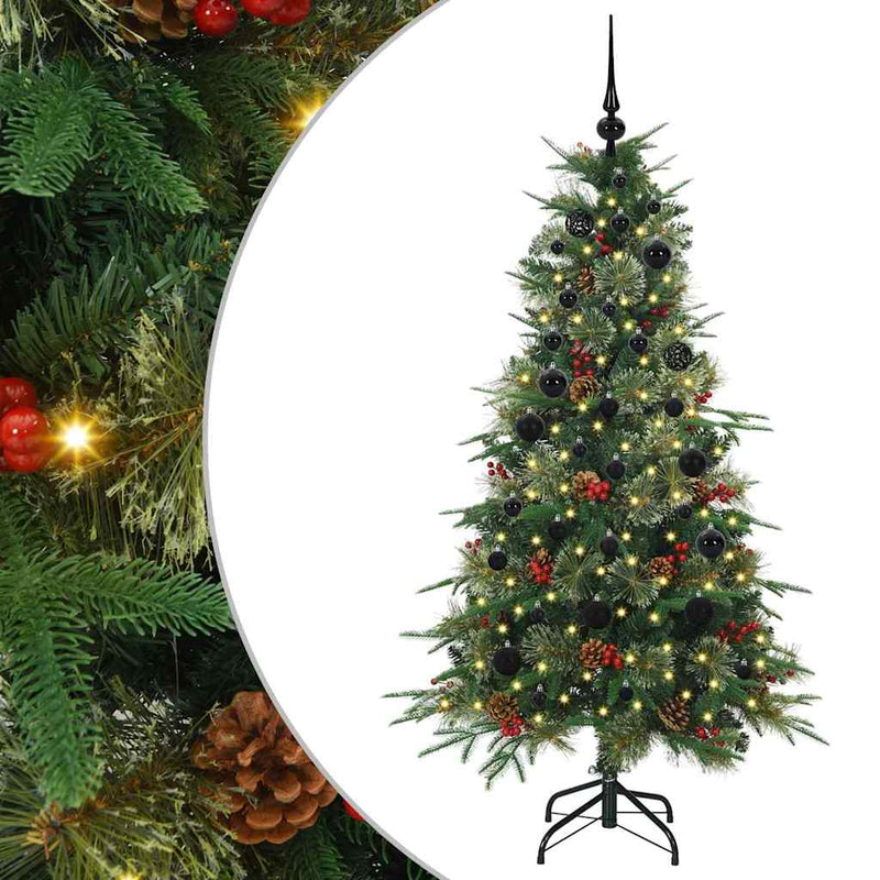 Afbeelding laden in galerijviewer, Vidaxl kunstmatige inklapbare kerstboom groen 150 cm pe en pvc