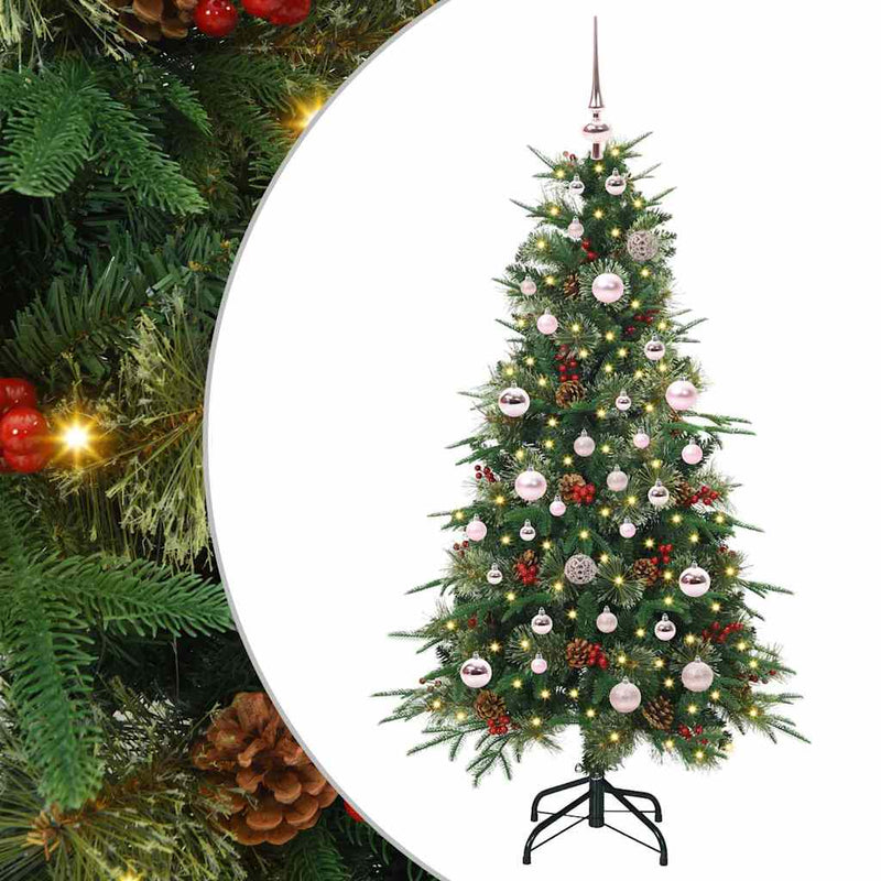 Afbeelding laden in galerijviewer, Vidaxl kunstmatige inklapbare kerstboom groen 150 cm pe en pvc