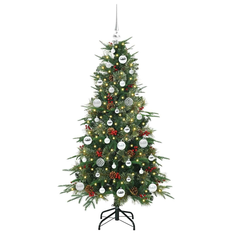 Afbeelding laden in galerijviewer, Vidaxl kunstmatige inklapbare kerstboom groen 150 cm pe en pvc