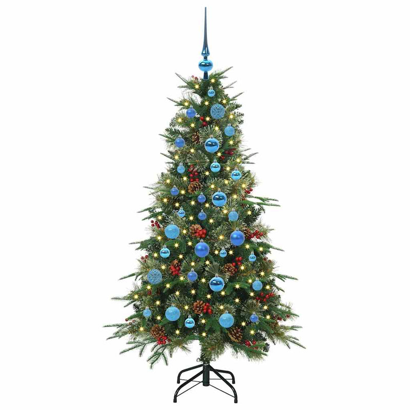Afbeelding laden in galerijviewer, Vidaxl kunstmatige inklapbare kerstboom groen 150 cm pe en pvc
