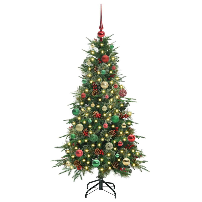 Afbeelding laden in galerijviewer, Vidaxl kunstmatige inklapbare kerstboom groen 150 cm pe en pvc
