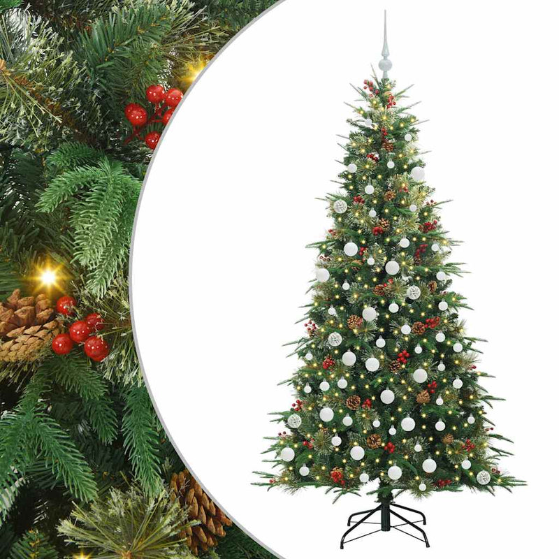 Chargez l'image dans la visionneuse de la galerie, Vidaxl kunstmatige inklapbare kerstboom groen 180 cm pe en pvc
