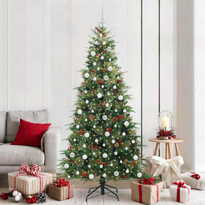 Afbeelding laden in galerijviewer, Vidaxl kunstmatige inklapbare kerstboom groen 210 cm pe en pvc