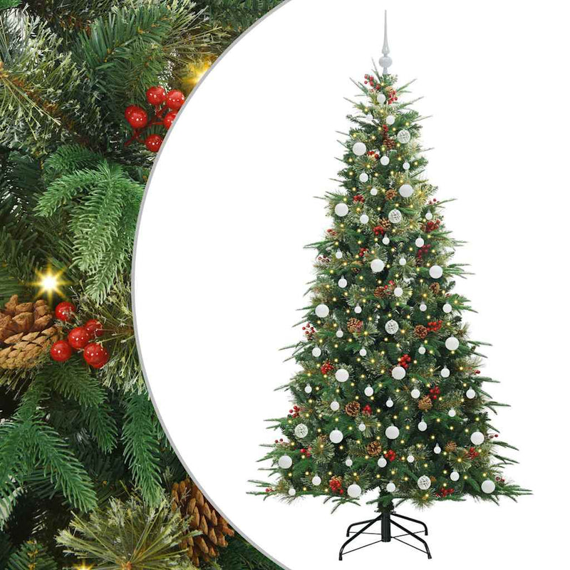 Afbeelding laden in galerijviewer, Vidaxl kunstmatige inklapbare kerstboom groen 210 cm pe en pvc