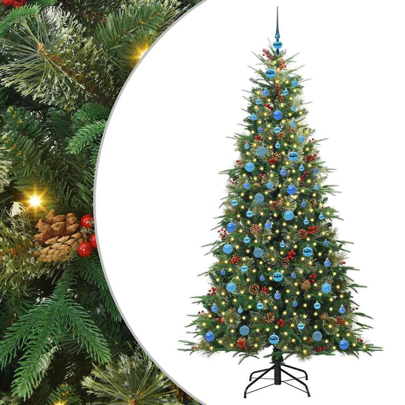 Afbeelding laden in galerijviewer, Vidaxl kunstmatige inklapbare kerstboom groen 210 cm pe en pvc
