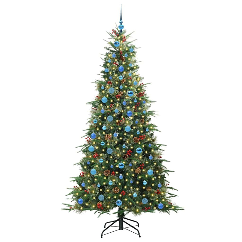 Afbeelding laden in galerijviewer, Vidaxl kunstmatige inklapbare kerstboom groen 210 cm pe en pvc