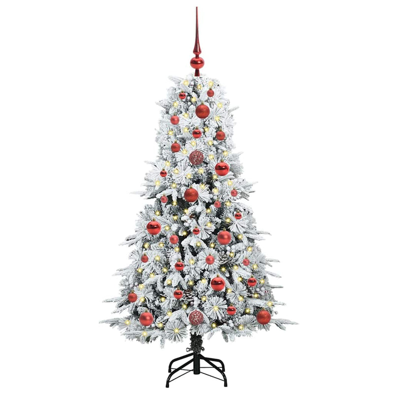 Afbeelding laden in galerijviewer, Vidaxl kunstmatige inklapbare kerstboom wit 120 cm pe en pvc