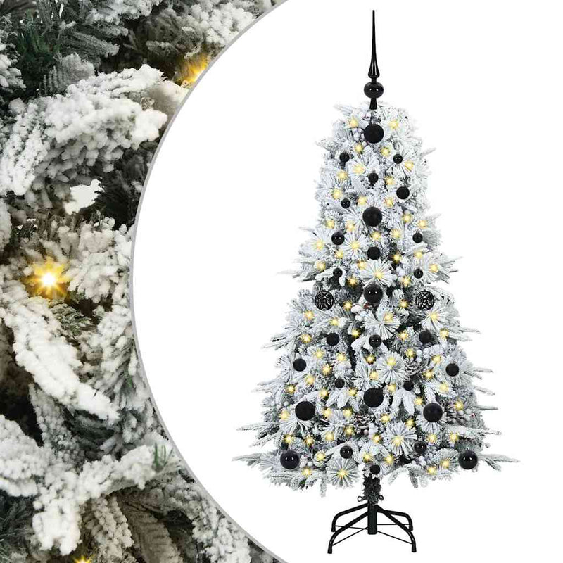 Afbeelding laden in galerijviewer, Vidaxl kunstmatige inklapbare kerstboom wit 120 cm pe en pvc