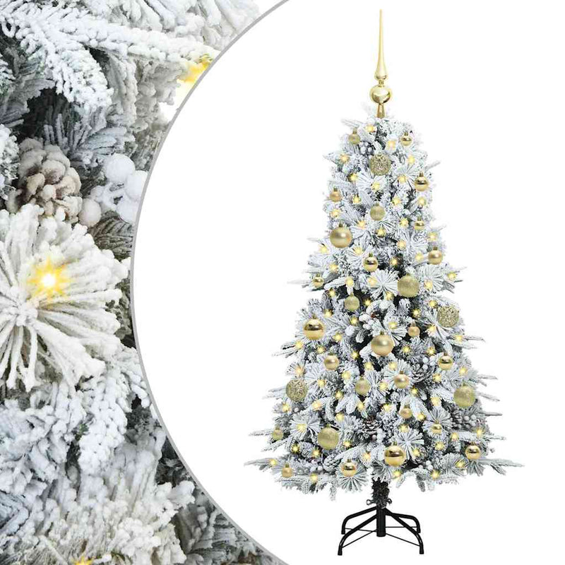 Afbeelding laden in galerijviewer, Vidaxl kunstmatige inklapbare kerstboom wit 120 cm pe en pvc