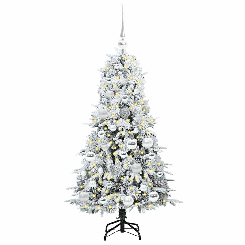 Chargez l'image dans la visionneuse de la galerie, Vidaxl kunstmatige inklapbare kerstboom wit 120 cm pe en pvc