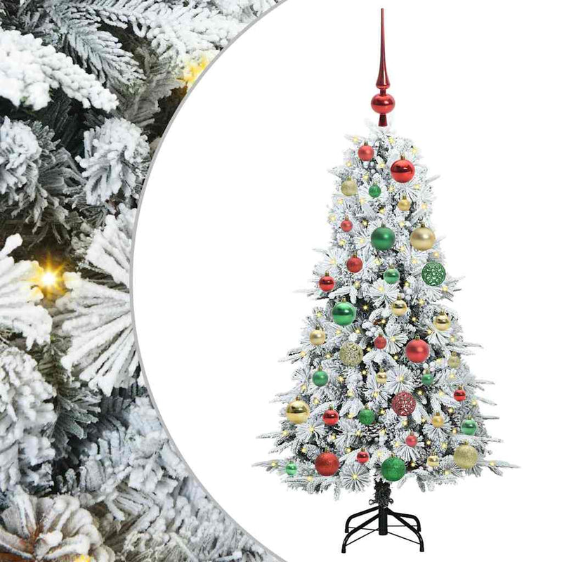 Chargez l'image dans la visionneuse de la galerie, Vidaxl kunstmatige inklapbare kerstboom wit 120 cm pe en pvc
