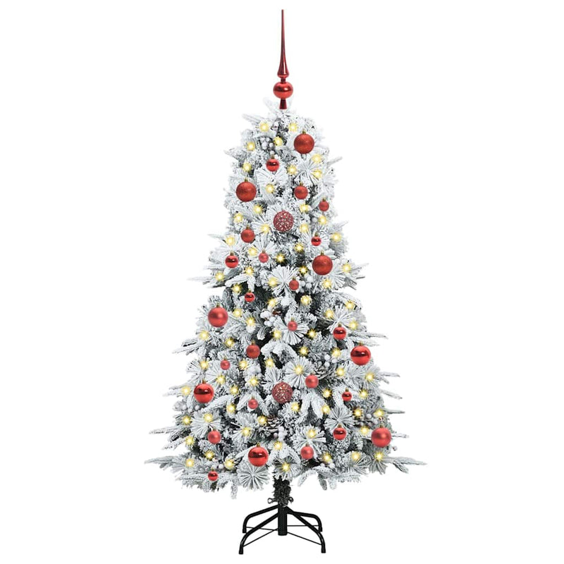 Afbeelding laden in galerijviewer, Vidaxl kunstmatige inklapbare kerstboom wit 150 cm pe en pvc
