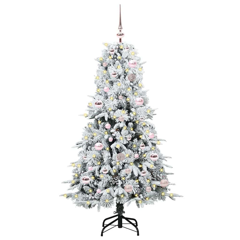 Afbeelding laden in galerijviewer, Vidaxl kunstmatige inklapbare kerstboom wit 150 cm pe en pvc