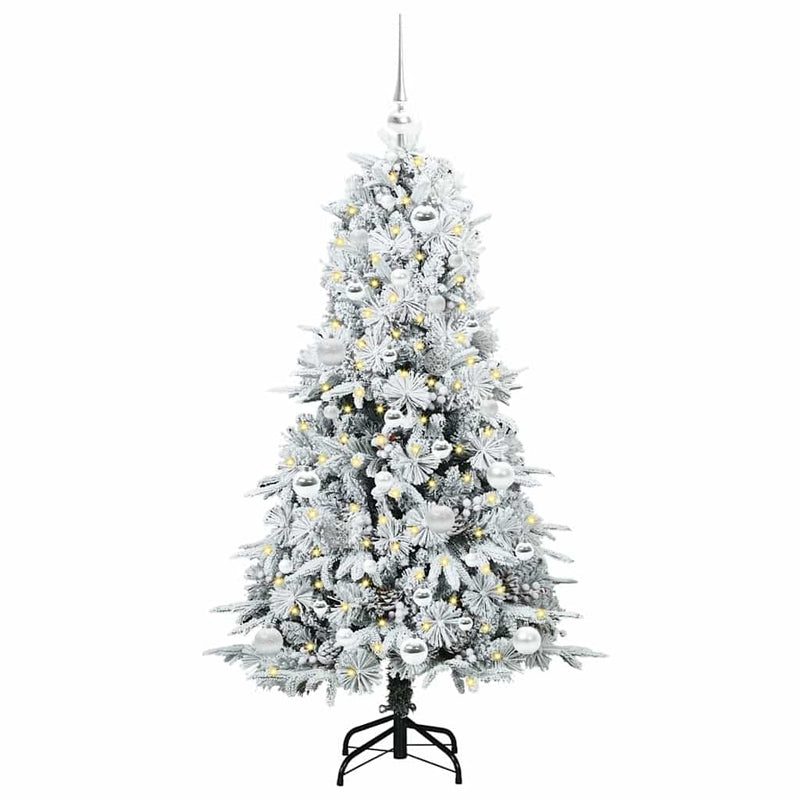 Afbeelding laden in galerijviewer, Vidaxl kunstmatige inklapbare kerstboom wit 150 cm pe en pvc