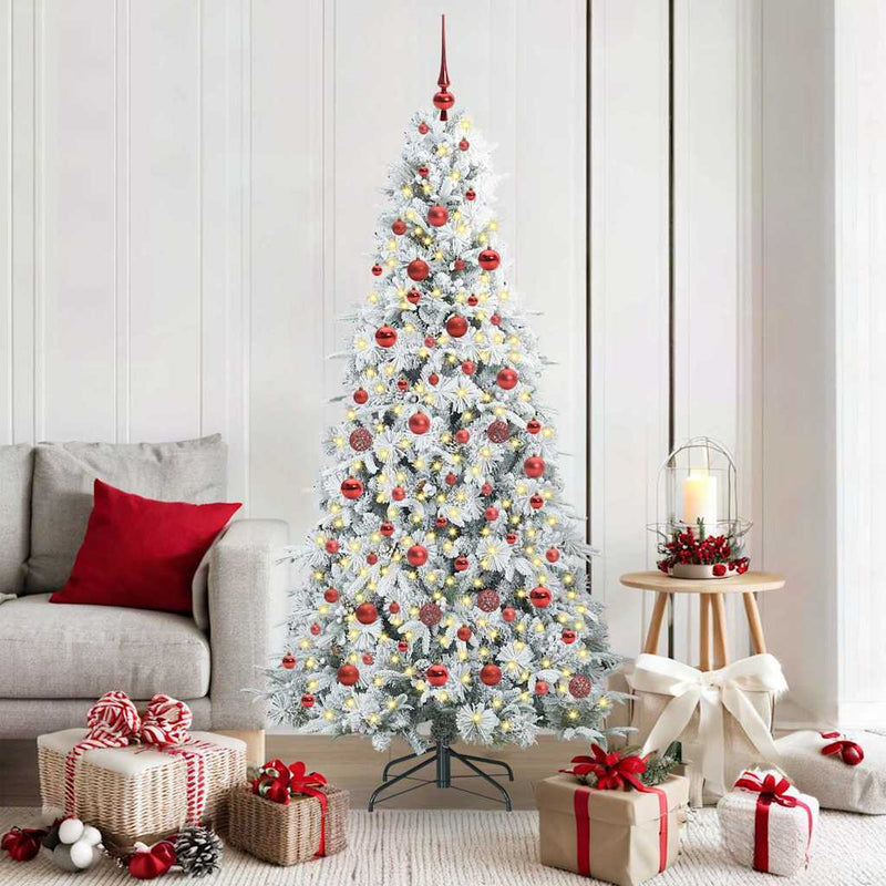 Chargez l'image dans la visionneuse de la galerie, Vidaxl kunstmatige inklapbare kerstboom wit 180 cm pe en pvc