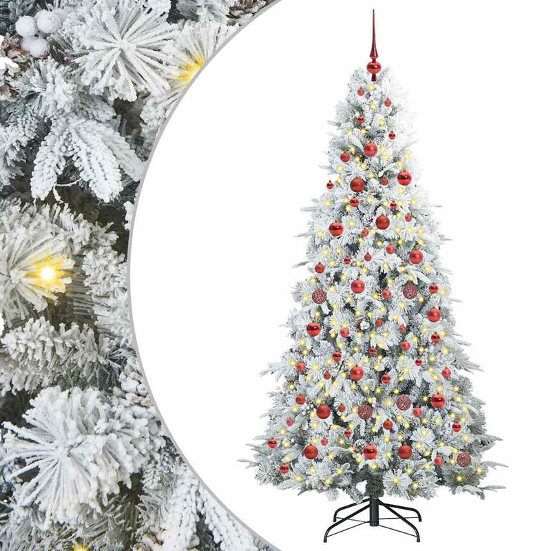 Chargez l'image dans la visionneuse de la galerie, Vidaxl kunstmatige inklapbare kerstboom wit 180 cm pe en pvc