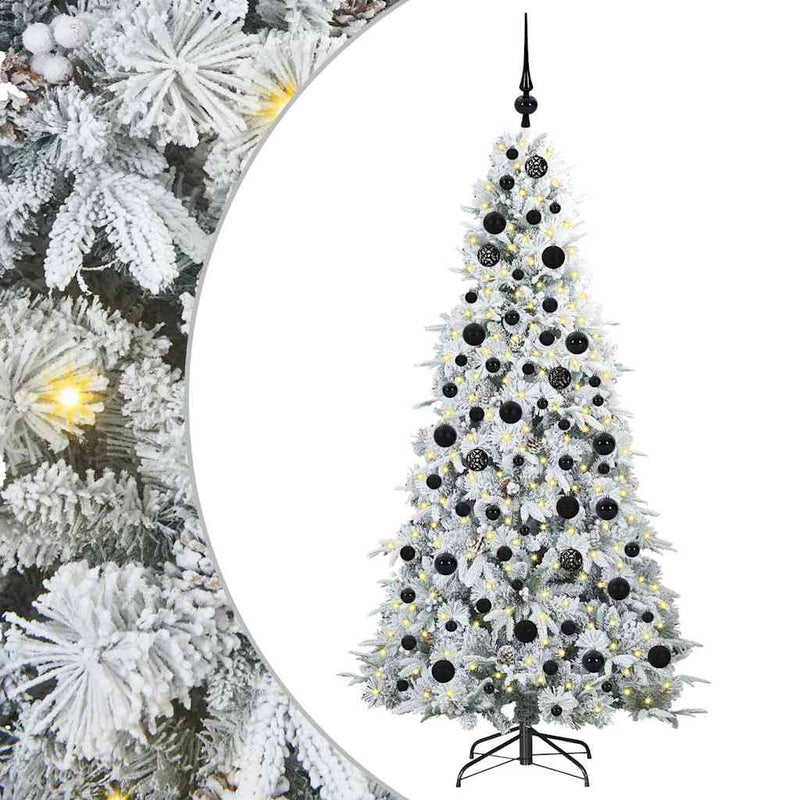 Afbeelding laden in galerijviewer, Vidaxl kunstmatige inklapbare kerstboom wit 180 cm pe en pvc