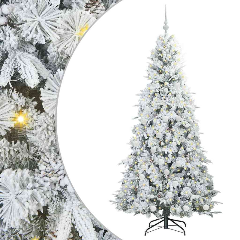 Chargez l'image dans la visionneuse de la galerie, Vidaxl kunstmatige inklapbare kerstboom wit 180 cm pe en pvc