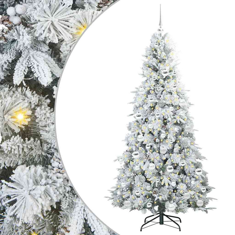 Chargez l'image dans la visionneuse de la galerie, Vidaxl kunstmatige inklapbare kerstboom wit 180 cm pe en pvc